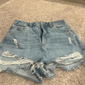 Topshop moto mom shorts